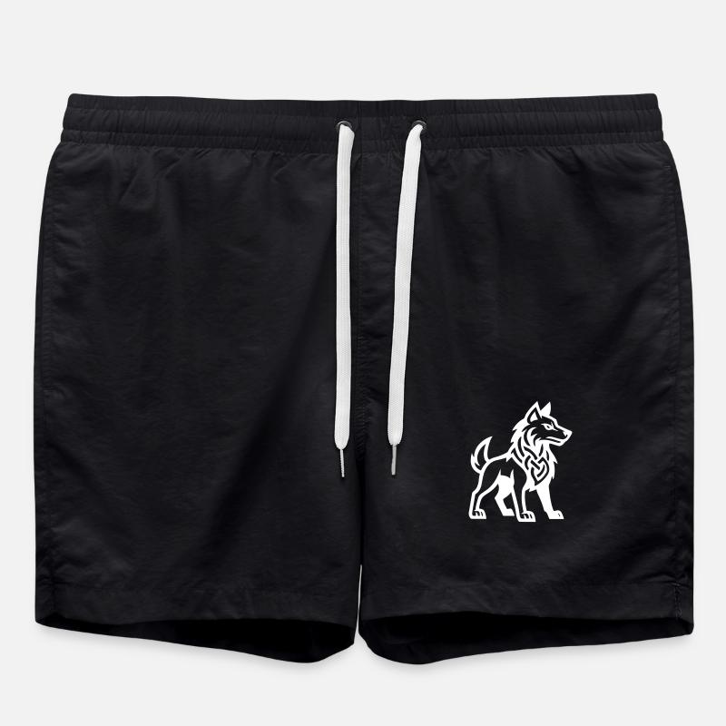 Wolf Wikinger - Badeshorts - Schwarz
