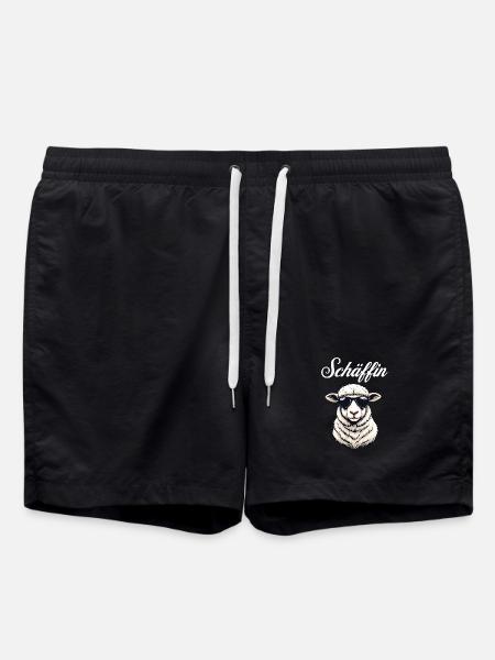 Schäffin – Die lässige Chefin im Wolle-Look - Badeshorts - Schwarz