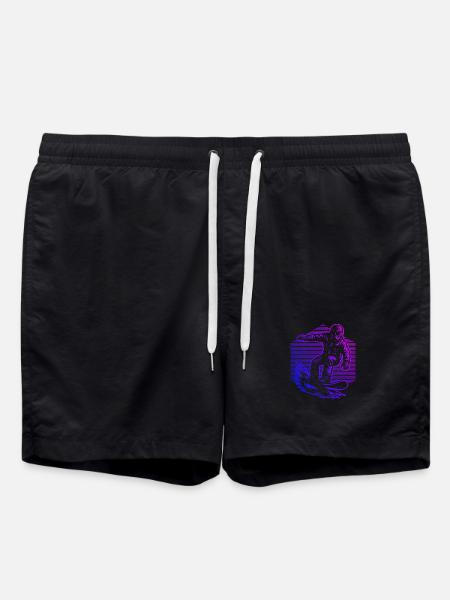 Characterful snowboard design - Swim Trunks - black