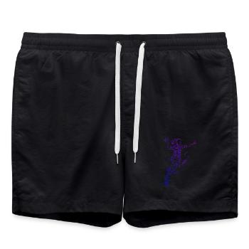 Iconisches Handball Motiv fuer Frauen - Badeshorts - Schwarz - Vorne - AI Model Male 185 light (185cm)