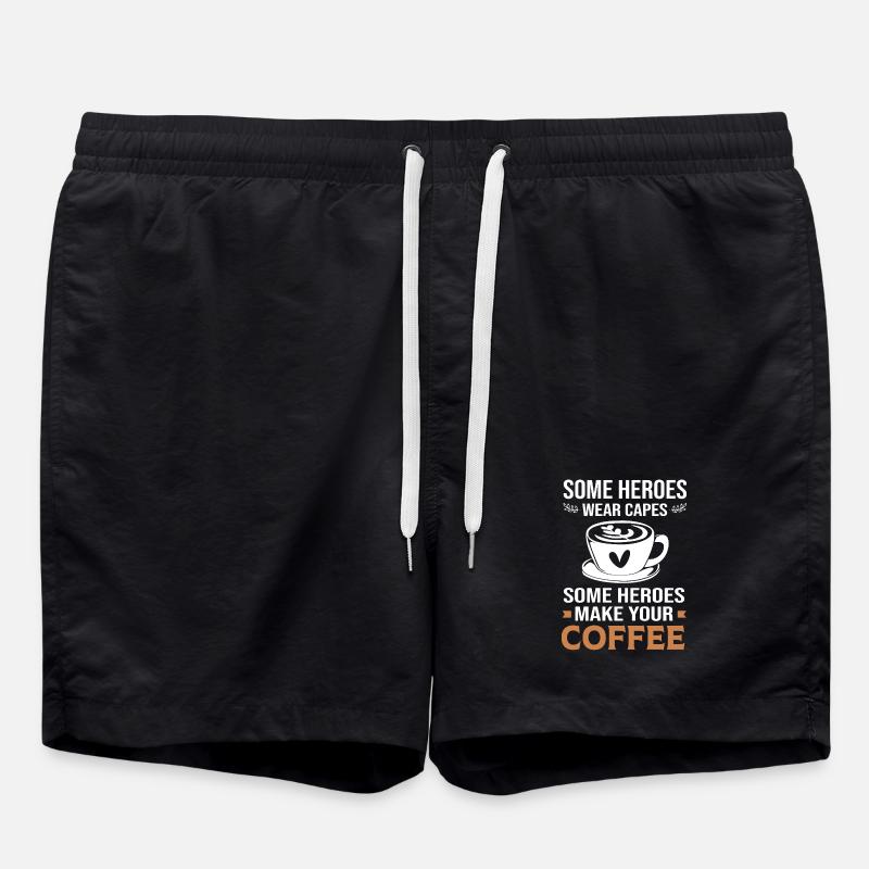 Espresso Coffee Caffeine Barista - Swim Trunks - black
