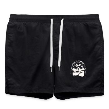 Hérisson cool avec des lunettes de soleil | Motif drôle d’animal - Short de bain - noir - Devant - AI Model Male 185 light (185cm)