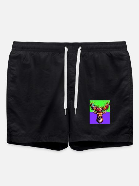 Deer - Swim Trunks - black