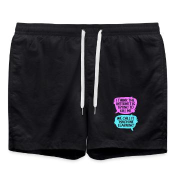 Programmeur GPT Coder - Short de bain - noir - Devant - AI Model Male 185 light (185cm)