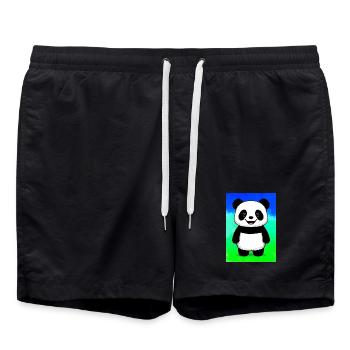 panda - Swim Trunks - black - Front - AI Model Male 185 light (185cm)