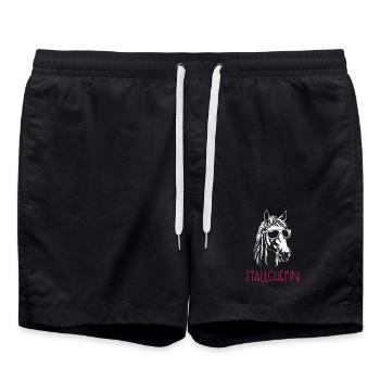 Stable manager - Swim Trunks - black - Front - AI Model Male 185 light (185cm)