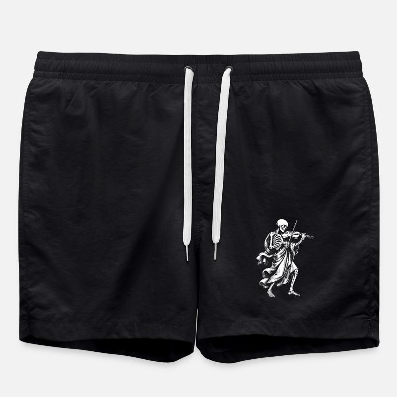 Squelette joue du violon - Short de bain - noir