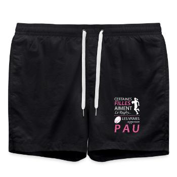 Certaines Filles Aiment Le Rugby Les Vraies Sup... - Short de bain - noir - Devant - AI Model Male 185 light (185cm)