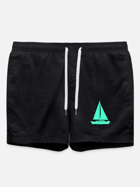 Voilier NéonTurquoise - Short de bain - noir