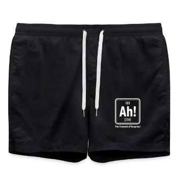 Element der Überraschung Ah! - Badeshorts - Schwarz - Vorne - AI Model Male 185 light (185cm)