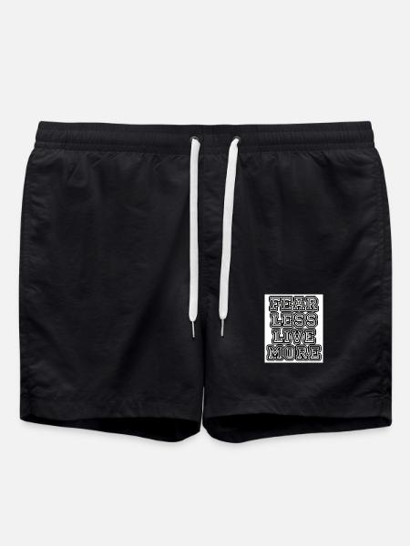 fearlesslivemore - Badeshorts - Schwarz