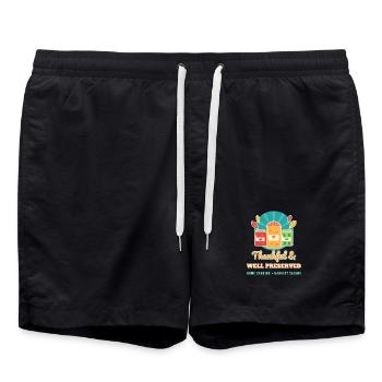 Dankbare und gut erhaltene lustige Einmachung - Badeshorts - Schwarz - Vorne - AI Model Male 185 light (185cm)