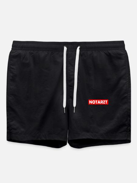 Notarzt - Badeshorts - Schwarz
