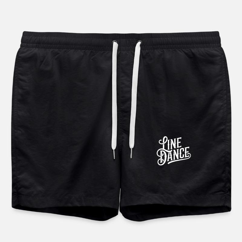 Line Dancing Country Dance - Line Dance Tanzen - Swim Trunks - black