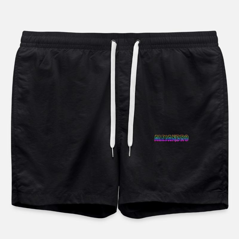 Alejandro RS Rainbow - Swim Trunks - black