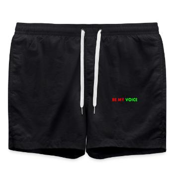 Be our voice - Swim Trunks - black - Front - AI Model Male 185 light (185cm)