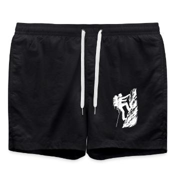 Alpinistes pratiquant des sports de loisir en montagne - Short de bain - noir - Devant - AI Model Male 185 light (185cm)