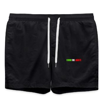 Freiheit des Frauenlebens - Badeshorts - Schwarz - Vorne - AI Model Male 185 light (185cm)
