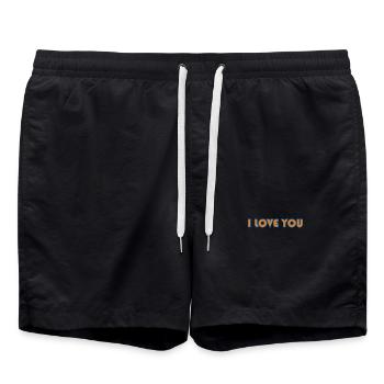 BONNE FÊTE PAPA. PAPA. FÊTE DES PÈRES. PÈRE - Short de bain - noir - Devant - AI Model Male 185 light (185cm)