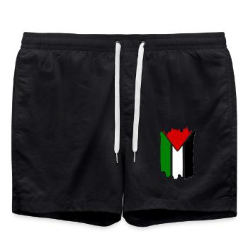 free palestine - Badeshorts - Schwarz - Vorne - AI Model Male 185 light (185cm)