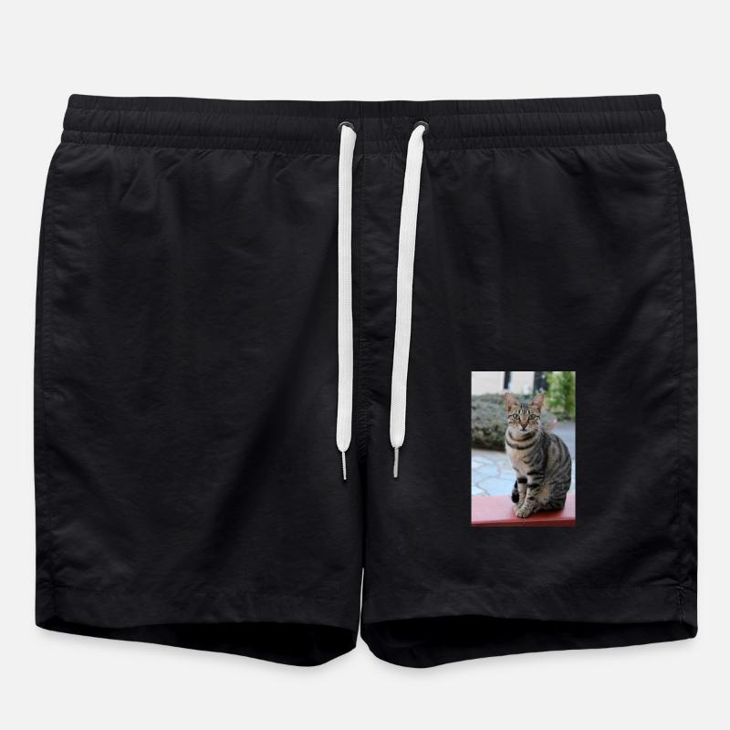 chat, chaton - Short de bain - noir