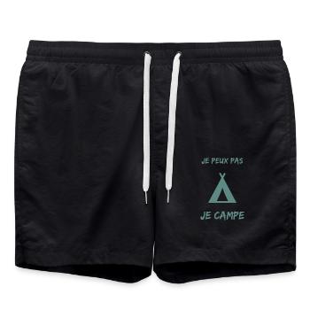 ESCALADE. GRIMPE. VAN. CAMPING. CAMPING-CAR. ALPIN - Short de bain - noir - Devant - AI Model Male 185 light (185cm)