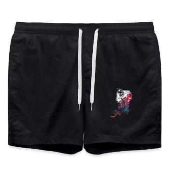 Joueur de hockey sport art #hockey #sport - Short de bain - noir - Devant - AI Model Male 185 light (185cm)