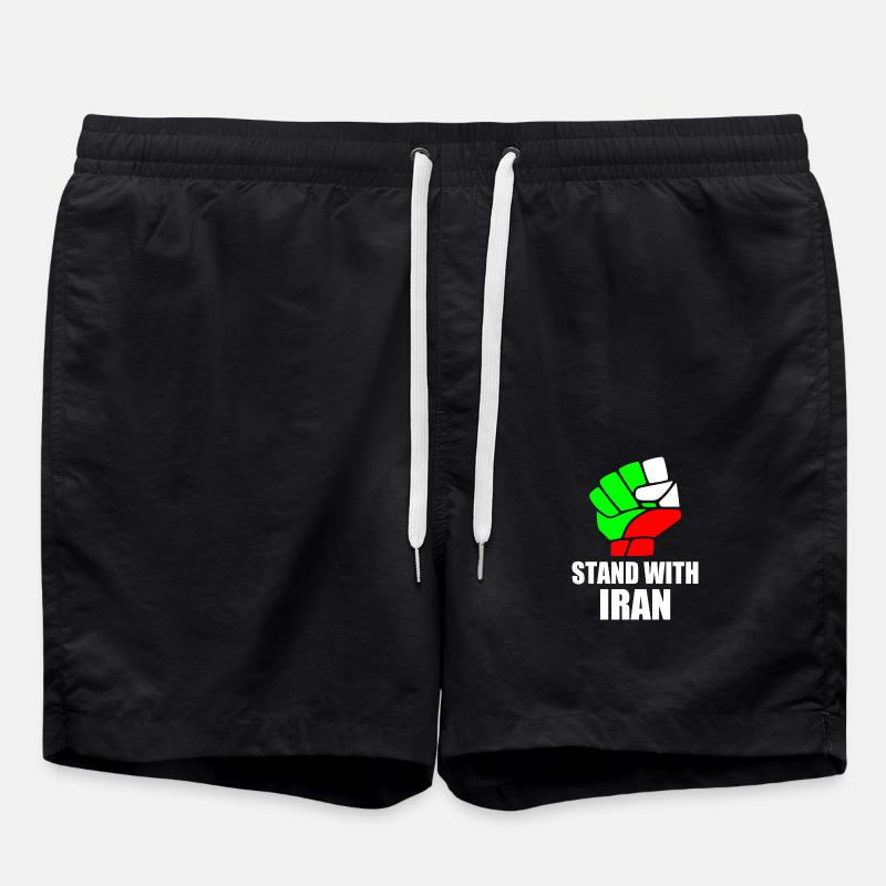 Stand with iran - Swim Trunks - black