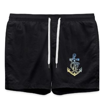 Port d’ancrage - Short de bain - noir - Devant - AI Model Male 185 light (185cm)