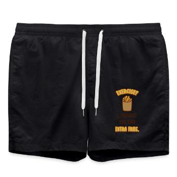 Exercice Extra Fries Citation - Short de bain - noir - Devant - AI Model Male 185 light (185cm)