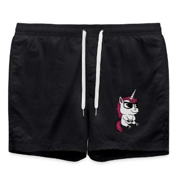 Cool Lunettes de soleil Unicorn Comic - Short de bain - noir - Devant - AI Model Male 185 light (185cm)