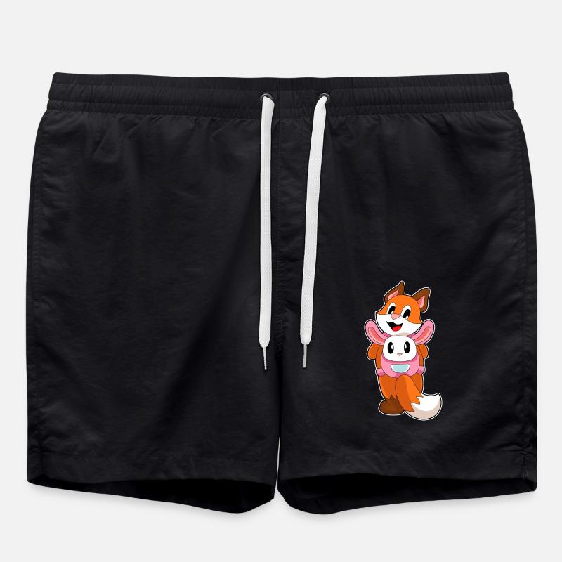 Fuchs Hase Tasche - Badeshorts - Schwarz