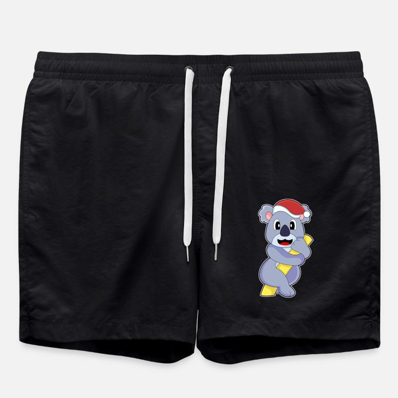 Chapeau de Père Noël Koala - Short de bain - noir