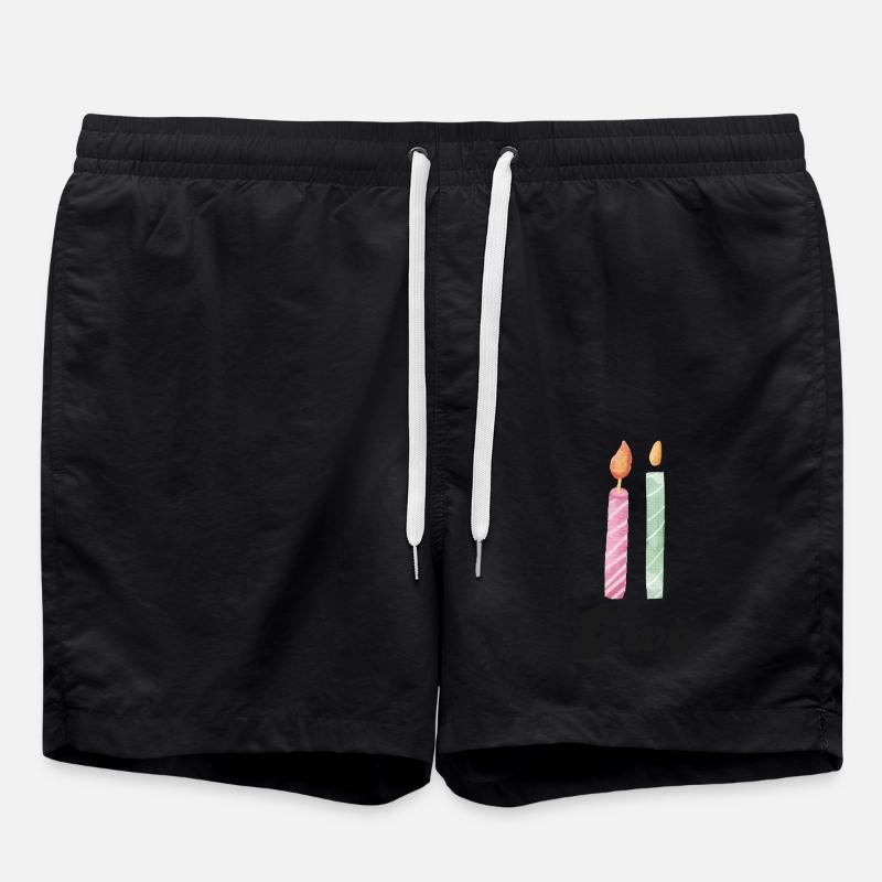 2nd Anniversary Candle - Swim Trunks - black
