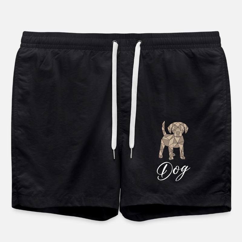 Chien Géométrique - Short de bain - noir