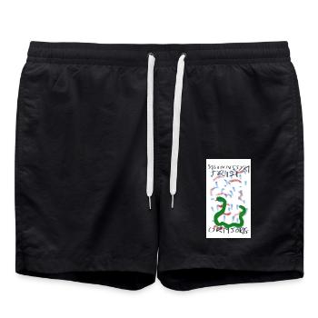 Snake in Rain - Swim Trunks - black - Front - AI Model Male 185 light (185cm)