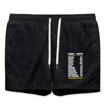 Sternzeichen Waage - Badeshorts - Schwarz - Vorne - AI Model Male 185 light (185cm)