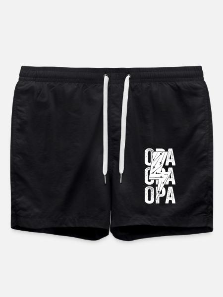 Fencer Grandpa Fencing - Swim Trunks - black