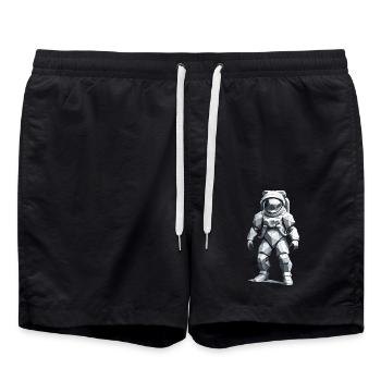 Astronaut - Profession Design Sticker - Swim Trunks - black - Front - AI Model Male 185 light (185cm)