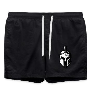 Icône du casque de gladiateur spartiate - Short de bain - noir - Devant - AI Model Male 185 light (185cm)