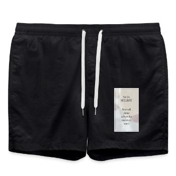 Sei du selbst - Badeshorts - Schwarz - Vorne - AI Model Male 185 light (185cm)