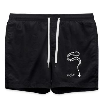 Rosenkranz Signatur - Badeshorts - Schwarz - Vorne - AI Model Male 185 light (185cm)