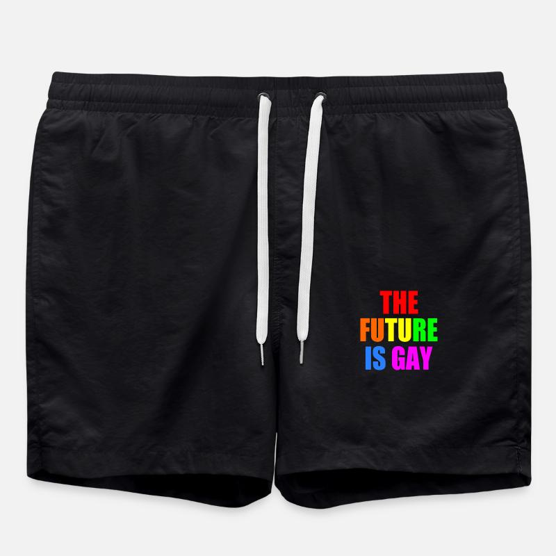 The future is gay - Short de bain - noir