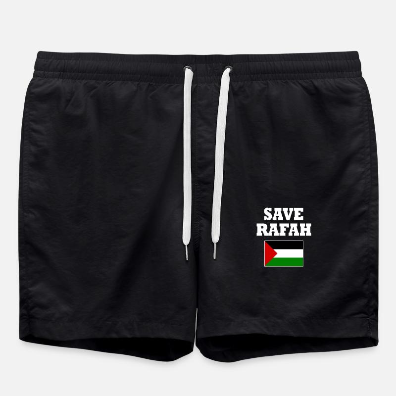 Save rafah - Swim Trunks - black