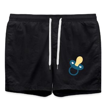Concept de cadeau pour la naissance de bébé en 2026 - Short de bain - noir - Devant - AI Model Male 185 light (185cm)
