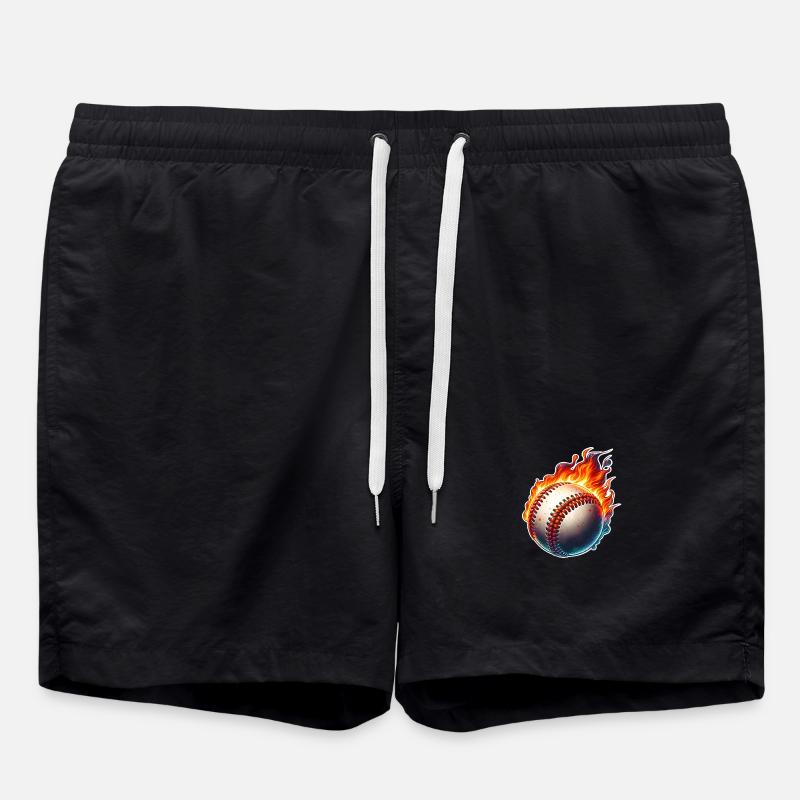 Baseball - Badeshorts - Schwarz