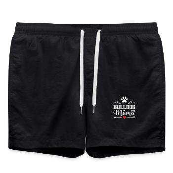 Bulldog Mama - Badeshorts - Schwarz - Vorne - AI Model Male 185 light (185cm)
