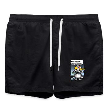 Badger bowls - Swim Trunks - black - Front - AI Model Male 185 light (185cm)