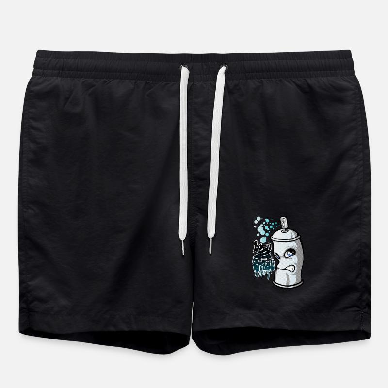 Paint Spray and graffiti - Short de bain - noir