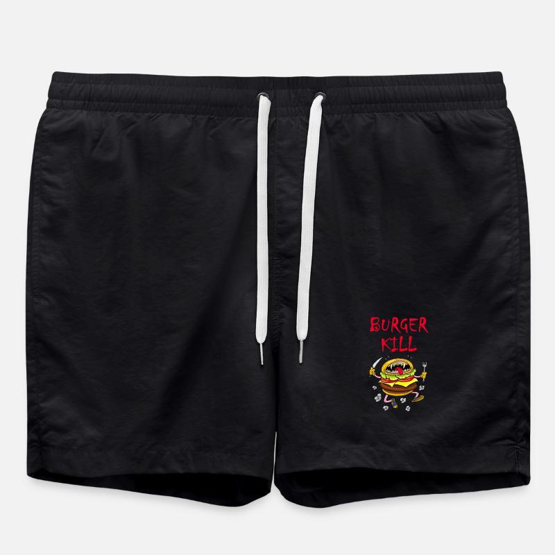 Carnivorous hamburger - Swim Trunks - black